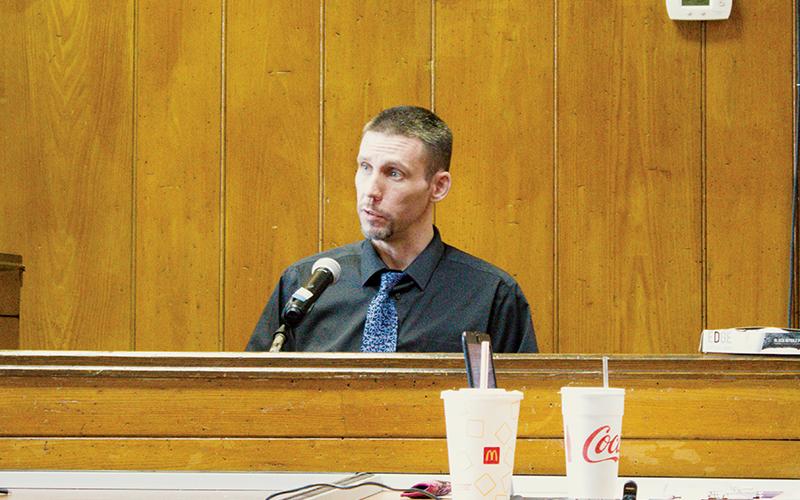 Casey Adam Haney testifies last week in Graham County Superior Court.
