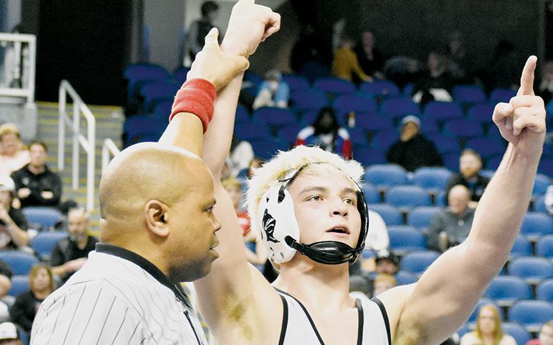 Kyle Fink, 182-pound state champion. Photos by Kevin Hensley/sports@grahamstar.com