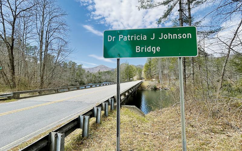 New signage – honoring Dr. Patricia Johnson – was unveiled after a surprise ceremony held in her honor Saturday.