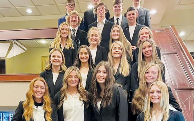 Robbinsville was well-represented at the state HOSA competition, which was held in Greensboro from March 9-12. Photo courtesy of Robbinsville High School HOSA