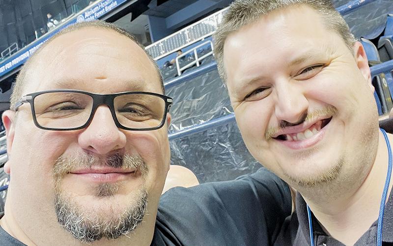 With Todd Odom’s retirement looming, it felt appropriate to capture the memory with my “pal” (actually one of Todd’s nicknames for me) of one final tournament at the Greensboro Coliseum on Feb. 19. Thanks for everything.