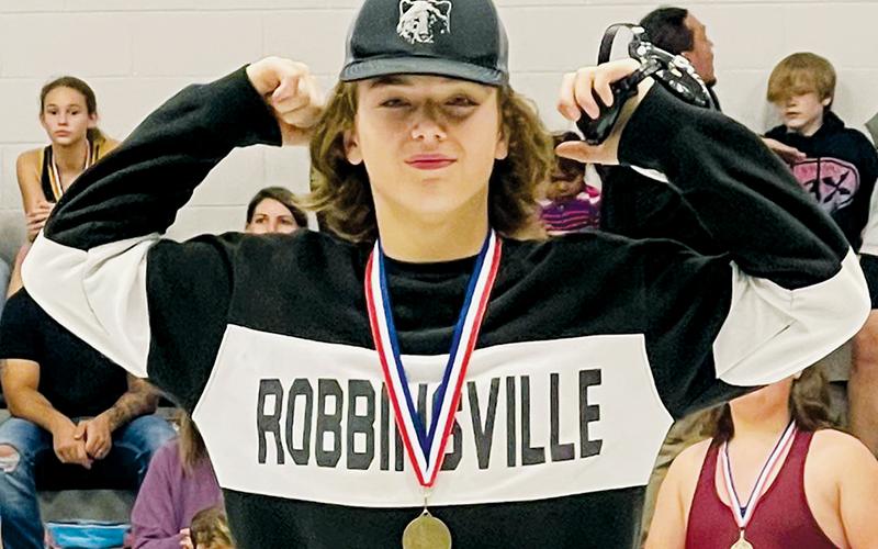 Robbinsville’s Braydon Lane – who took home the 132-pound championship at Dec. 15’s middle-school conference tournament – was named the showcase’s Most Outstanding Wrestler. Lane pinned Murphy’s Jonathan Lamb and Hayesville’s Silas Lovingood.