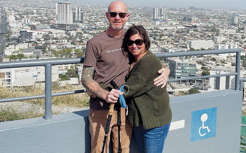 Aron and Jessica Wehr enjoy the sites of Monterrey, Mexico on Jan. 18, during the couple’s visit to the country in search of a cure for Aron’s multiple sclerosis battle.