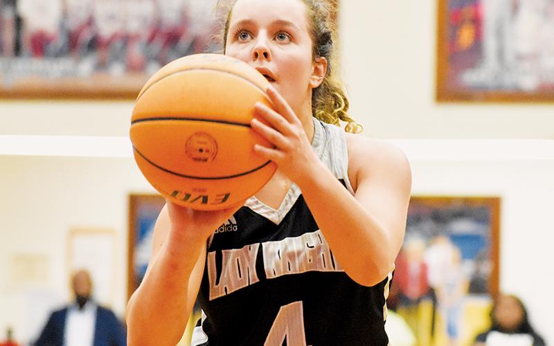 Desta Trammell’s pursuit of the all-time Robbinsville Lady Knights’ scoring record ended at 1,950. The record belongs to April Holder, who dropped 2,005 between 1986-89, but Trammell did set the N.C. High School Athletic Association’s record for consecutive free-throws made, connecting on 63 straight attempts between her junior and senior campaigns.