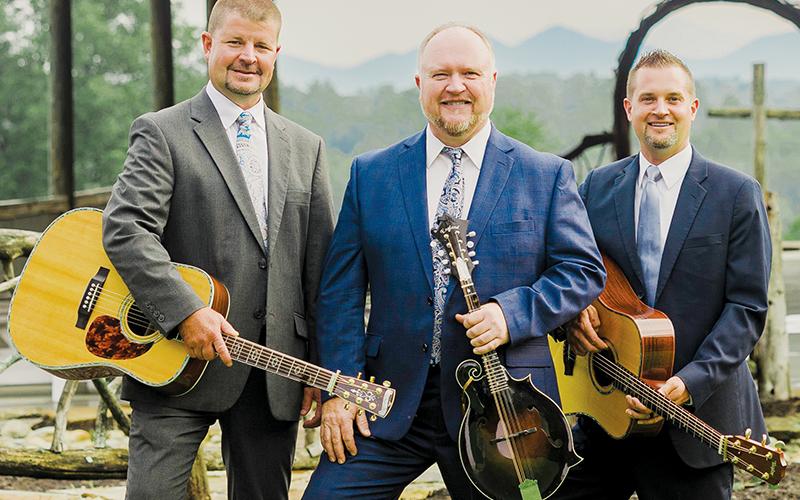 Jeff Tolbert (center) is bringing the popular “Mountain Homecoming” back to Fontana Village Resort in two weeks. He will perform as part of the new trio, “Jeff Tolbert and Primitive Road,” which also features Chad Edwards (left) and Nathan Horton. Photo courtesy of Lynsey Coats