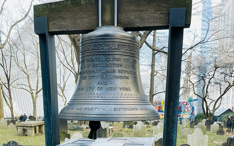 The Trinity Church Wall Street rings the Bell of Hope at St. Paul’s Chapel each year to remember those who were killed in the 9/11 terrorist attacks. Photos by Latresa Phillips/The Graham Star