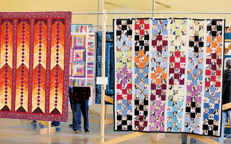 The Stecoah gymnasium housed the annual quilt exhibit. 