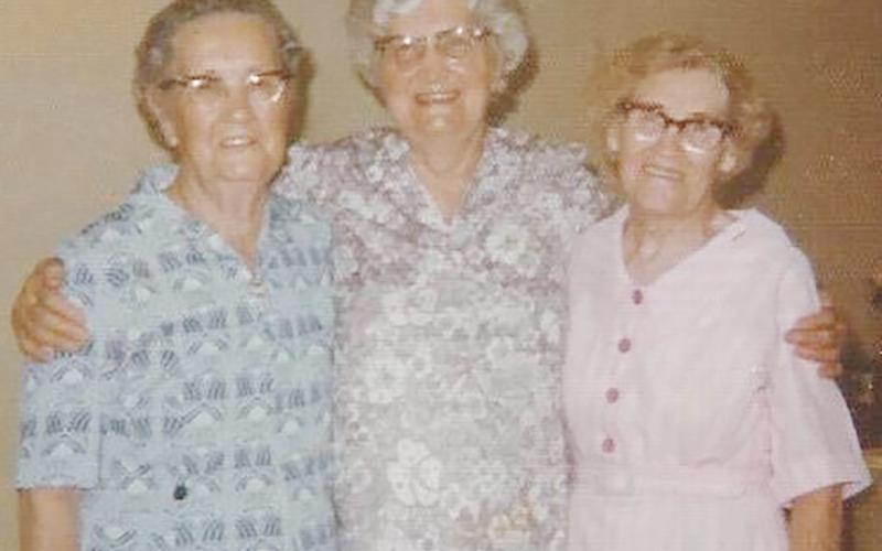 Arlie Massey, Ida Slaughter and Louise Slaughter (from left) were way ahead of the curve when it came to forming a “Neighborhood Watch.” Photo courtesy of Melinda Bailey