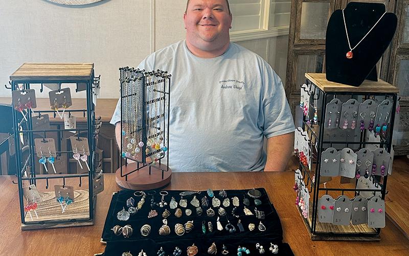 Andrew Chase Burchfield is quite the entrepreneur, thanks to a hobby he first picked up last year. Photo by Latresa Phillips/The Graham Star