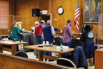 Poll workers and local Board of Elections members alike re-affirmed Graham  County’s votes for the state Supreme Court chief justice race Monday. Photo by Kevin Hensley/editor@grahamstar.com