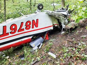 This Oct. 3 plane crash on the Graham/Cherokee County border killed both passengers. Photo by Tory Lynnes/U.S. Forest Service
