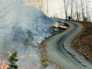Local crews had to extinguish two separate brush fires over a span of four days, including this one Monday at Deals Gap.