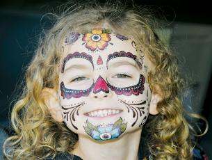 Alyssa Monroe’s detailed facepaint was a hit at the Oct. 31, 2020 Robbinsville High School Trunk-or-Treat. Her cheerful demeanor was enough to convince judges of the 2021 N.C. Press Association News, Editorial and Photojournalism contest that former Graham Star staff photographer Art Miller should receive first place in the Photography, General News competition for capturing Monroe in the moment. Photo by Art Miller/The Graham Star