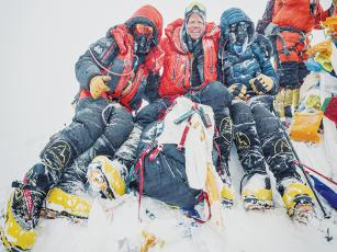 Knoxville resident Bryan Hill (center) – the son of Graham County’s Keith and Karen Hill – recently joined an expedition to tame Mount Everest – a successful endeavor.