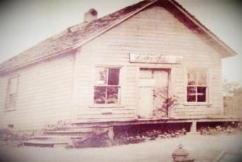 The Robbinsville Post Office, circa 1920.