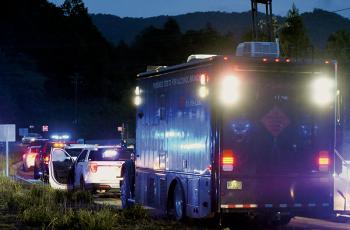 Just off the shores of Fontana Lake on Saturday, officials from multiple agencies conducted a DWI checkpoint. Photos by Kevin Hensley/editor@grahamstar.com