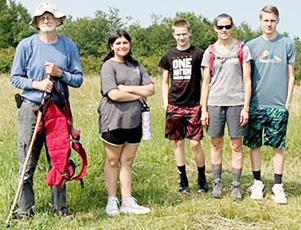 The Graham County 4-H group at Whig Meadows. From left are Hoot Gibbs; Cheslyn Orr; and Ben, Heather and Nathan Frederick. Photo courtesy of Randy Collins